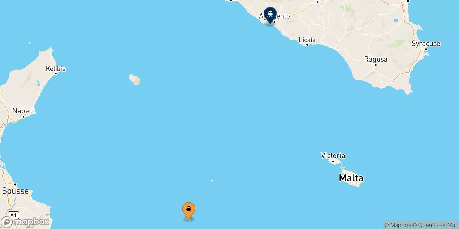 Ferries de Lampedusa a Sicilia