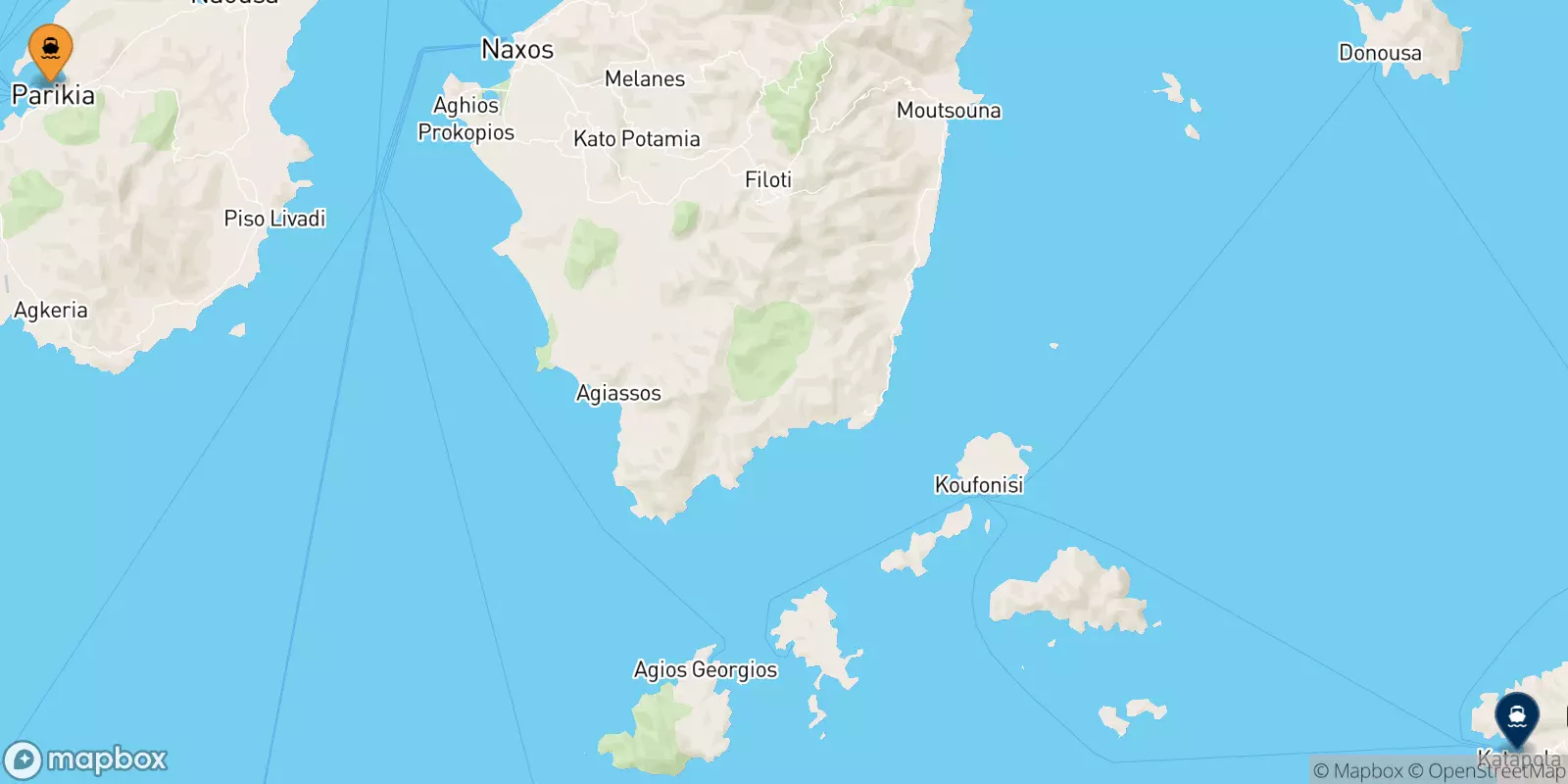 Ferries de Paros a Katapola (Amorgos)