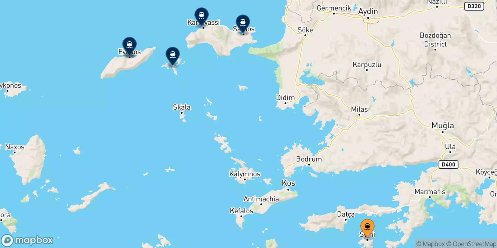 Ferries de Symi a Islas Del Egeo