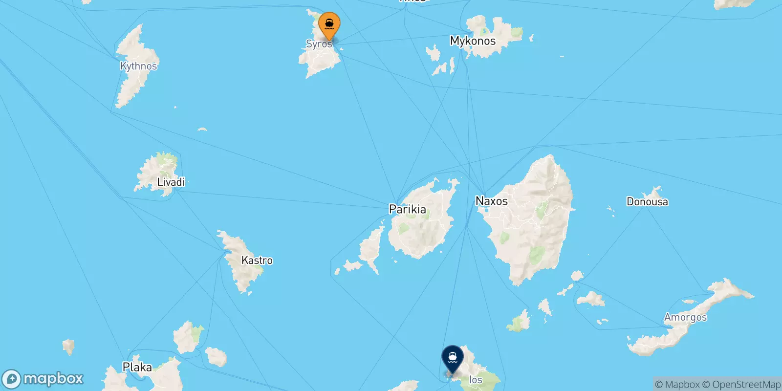 Ferries de Syros a Ios