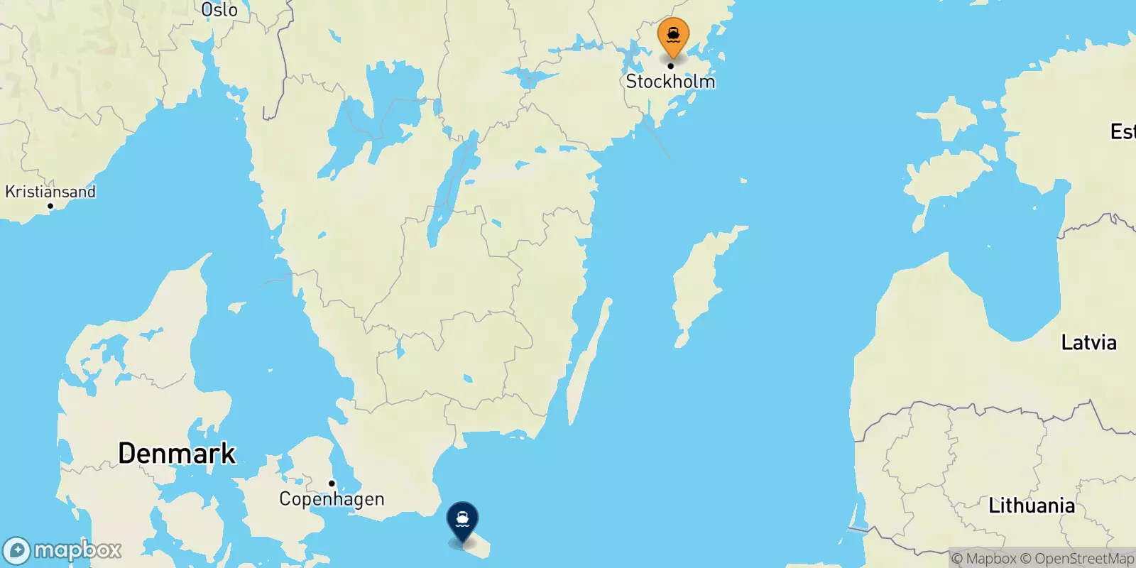 Ferries de Suecia a La Isla De Bornholm