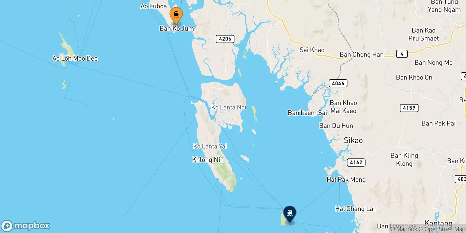 Ferries de Koh Jum a Koh Ngai