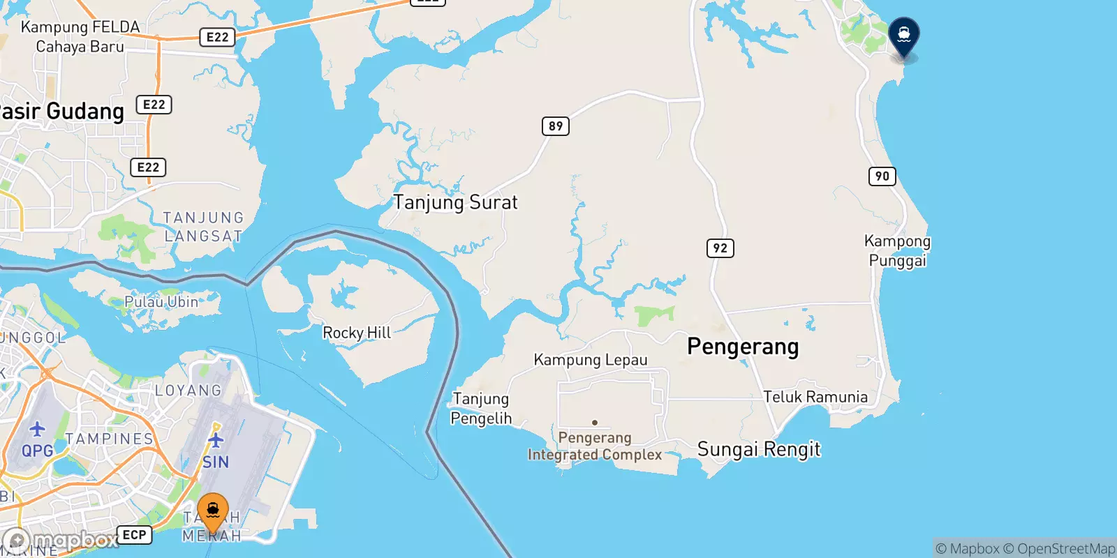 Ferries de Singapur a Desaru